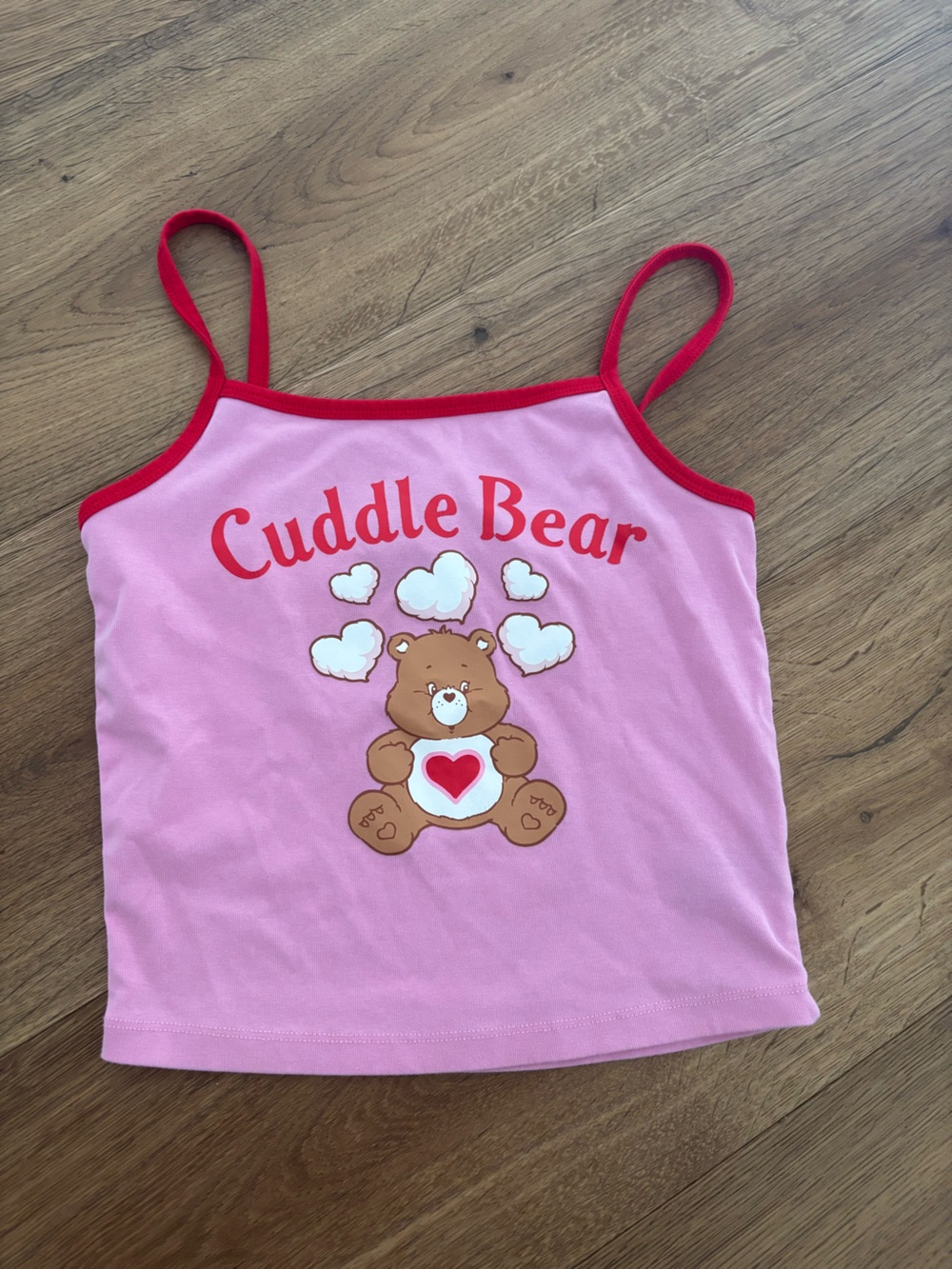 Dolls Kill Cuddle Bear Pink & Red Women's Camisole Tank